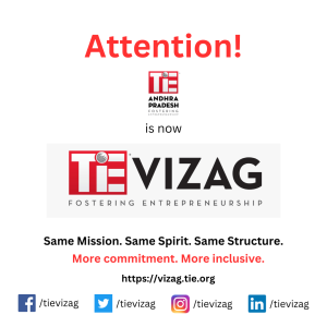 Pop up announcing name change from TiE AP to TiE Vizag